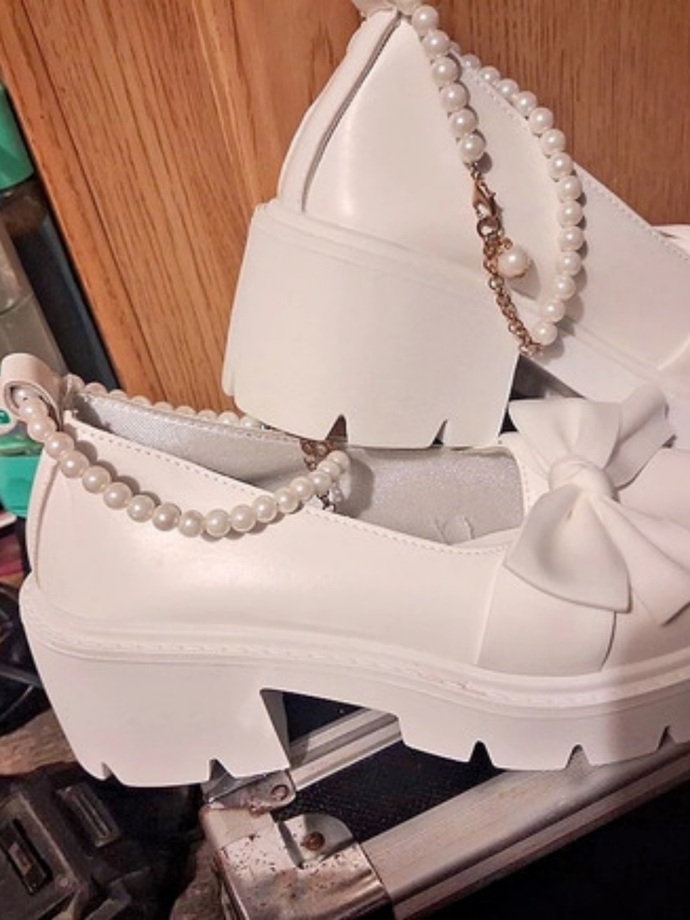 White Platform Shoes EU 38